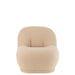 Fauteuil Krukje Teddy Fluweel Wit Warm Beige 88x78x72 cm-Fauteuils-J-Line
