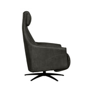 Fauteuil Lund Antraciet Kunstleder 2-Motorig Met 74x83x112 cm-Fauteuils-LABEL51