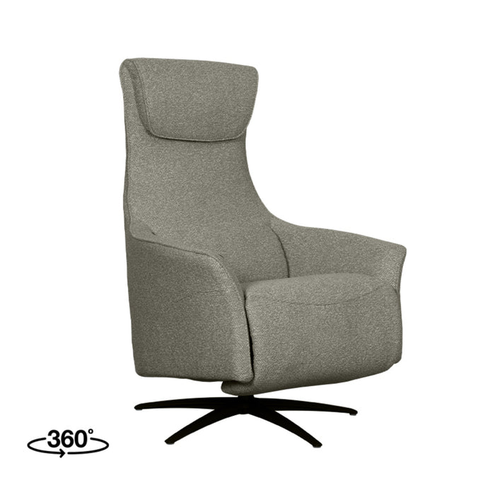 Fauteuil Lund - Mushroom - Boucle - 2-Motorig - Met...-Fauteuils-LABEL51
