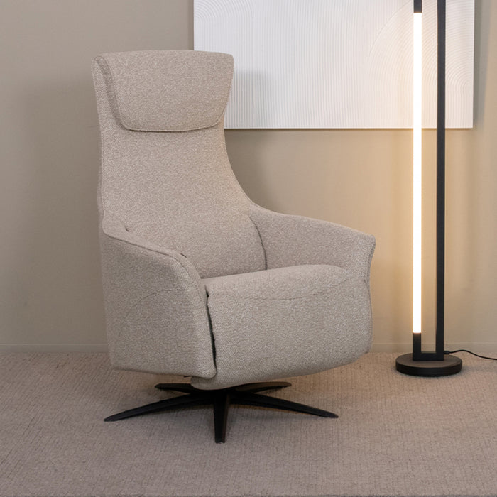 Fauteuil Lund - Naturel - Boucle - 2-Motorig - Met Massagefunctie-Fauteuils-LABEL51