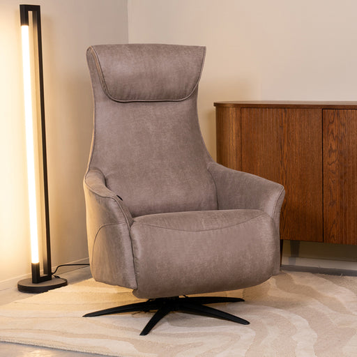 Fauteuil Lund - Taupe - Kunstleder - 2-Motorig - Met...-Fauteuils-LABEL51