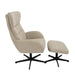 Fauteuil Malmo Naturel Boucle Incl. Hocker 75x82x108 cm-Fauteuils-LABEL51