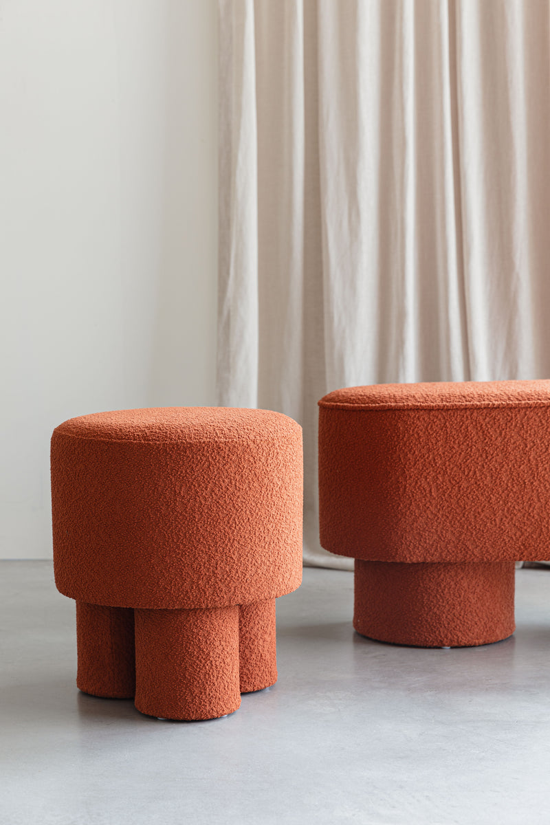Fauteuil Marcos Polyester Bruin Ø40x44 cm-Krukken-Creating Home