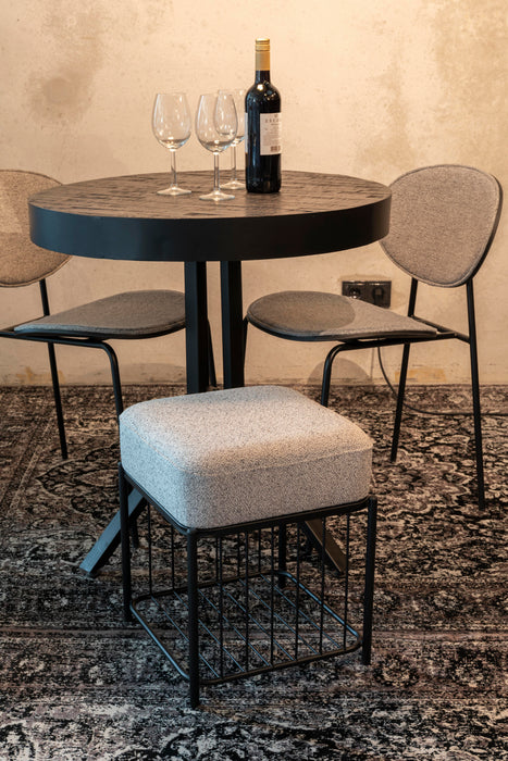 Fauteuil Milou Square MDF,Pine hout,Polyester Grijs 35x35 cm-Fauteuils-Creating Home