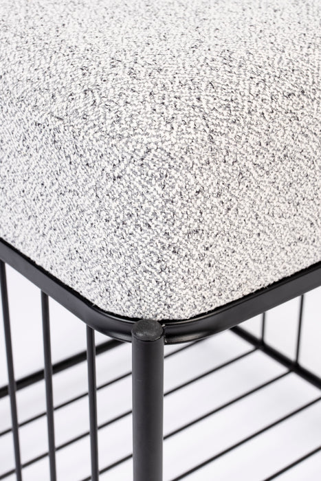 Fauteuil Milou Square MDF,Pine hout,Polyester Grijs 35x35 cm-Krukken-Creating Home