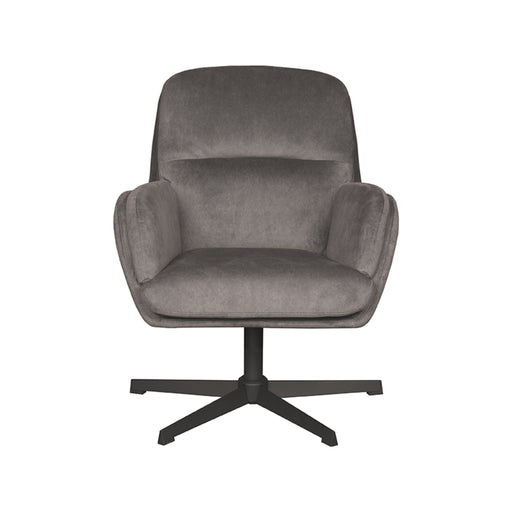 Fauteuil Moss Antraciet Velvet - 70x77x90 cm-Fauteuils-LABEL51
