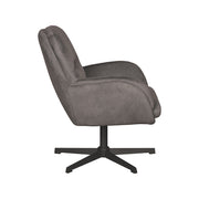 Fauteuil Moss Antraciet Velvet - 70x77x90 cm-Fauteuils-LABEL51