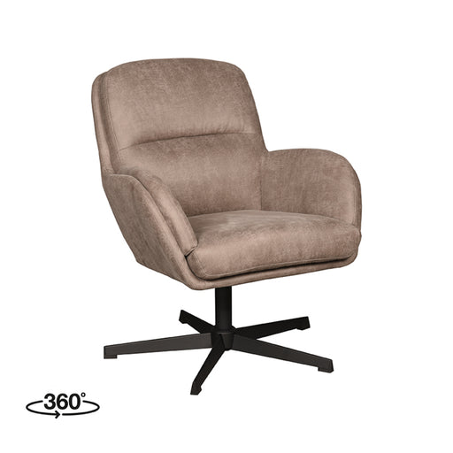 Fauteuil Moss Taupe Kunstleder - 70x77x90 cm-Fauteuils-LABEL51