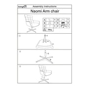 Fauteuil Naomi Toffee Draaibaar 81 cm-Fauteuils-Livingfurn