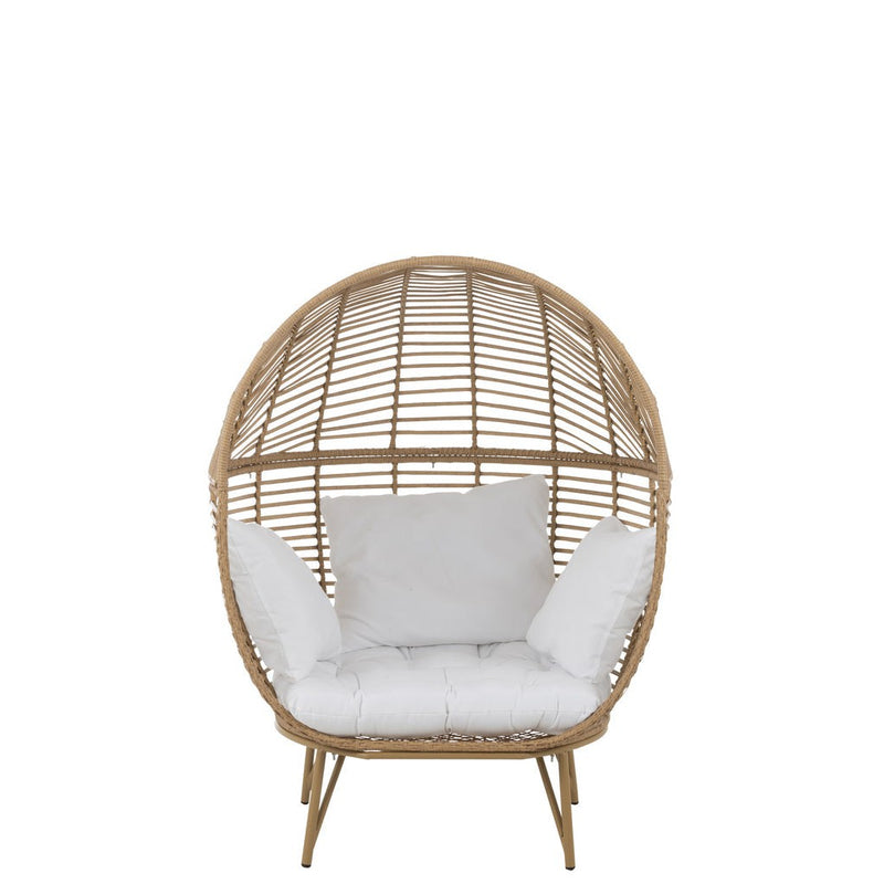 Fauteuil Naturel Cloth Ovaal 110 cm 110x115x148 cm-Fauteuils-J-Line