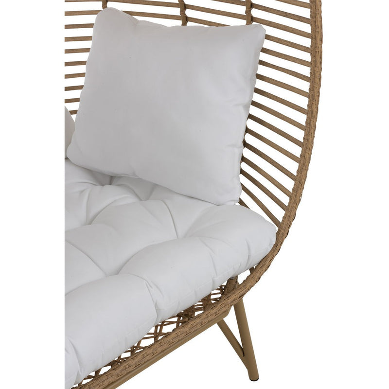 Fauteuil Naturel Cloth Ovaal 110 cm 110x115x148 cm-Fauteuils-J-Line