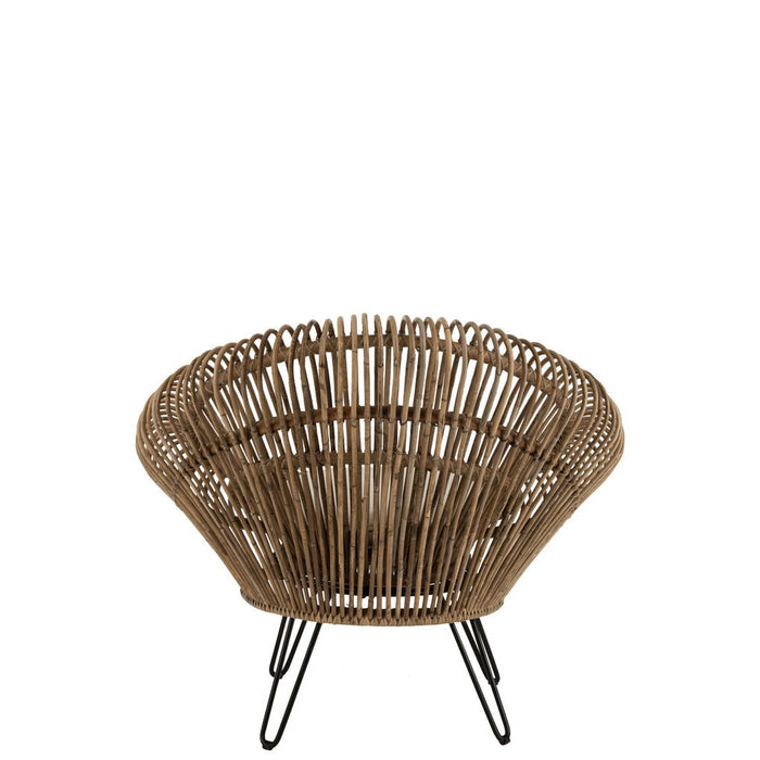 Fauteuil Naturel Ijzer 82 cm-Fauteuils-J-Line
