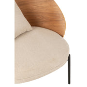 Fauteuil Naturel Polyester 72 cm 71.8x77.4x81.8 cm-Fauteuils-J-Line