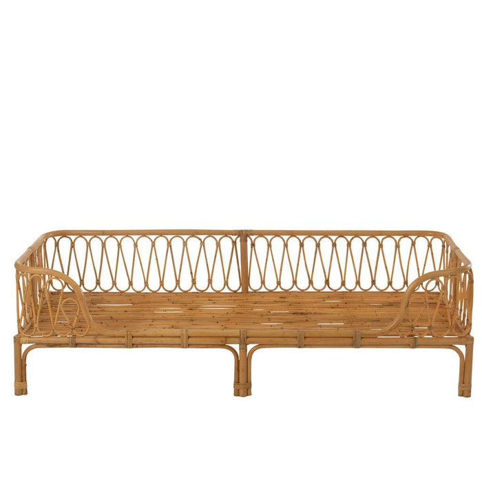 Fauteuil Naturel Rotan 77 cm 77x186x55 cm-Fauteuils-J-Line