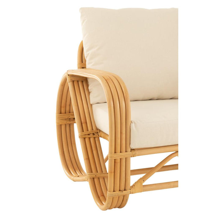 Fauteuil Naturel Rotan 83 cm 83x77x74 cm-Kussens-J-Line
