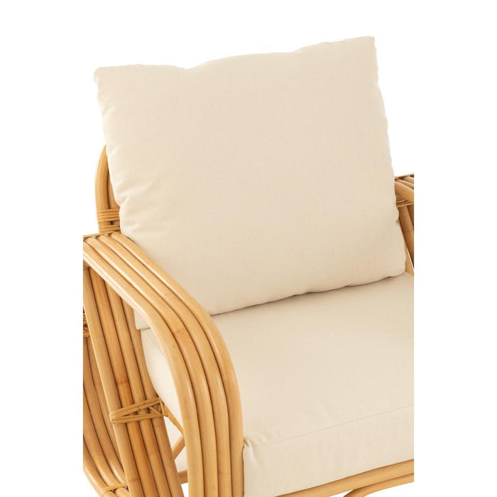 Fauteuil Naturel Rotan 83 cm 83x77x74 cm-Kussens-J-Line