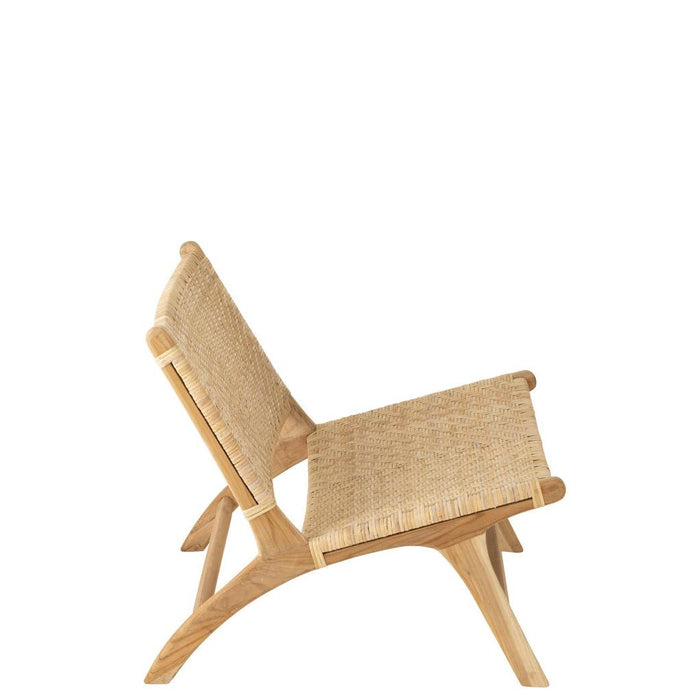 Fauteuil Naturel Teakhout 67 cm 67x78x72 cm-Fauteuils-J-Line