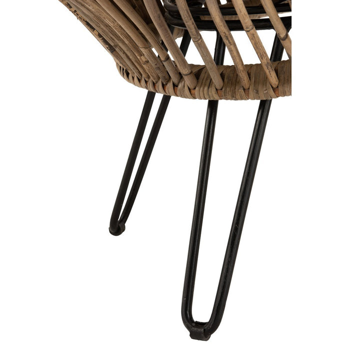 Fauteuil Naturel ijzer 82 cm 82x104x96 cm-Kussens-J-Line