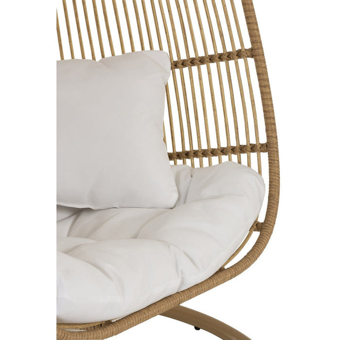 Fauteuil Naturel ijzer Ovaal 105 cm 105x119x193 cm-Fauteuils-J-Line