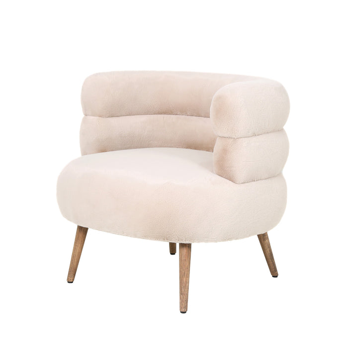 Fauteuil Nelly Polyester Beige-Fauteuils-PTMD