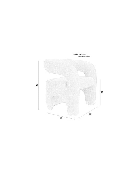 Fauteuil Nova PES Off white 69x66 cm-Fauteuils-Creating Home