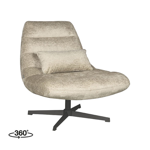 Fauteuil Nox Beige Chenille - 77x62x53 cm-Fauteuils-LABEL51