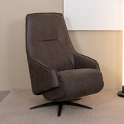 Fauteuil Odense Antraciet Kunstleder - 68x87x110 cm-Fauteuils-LABEL51