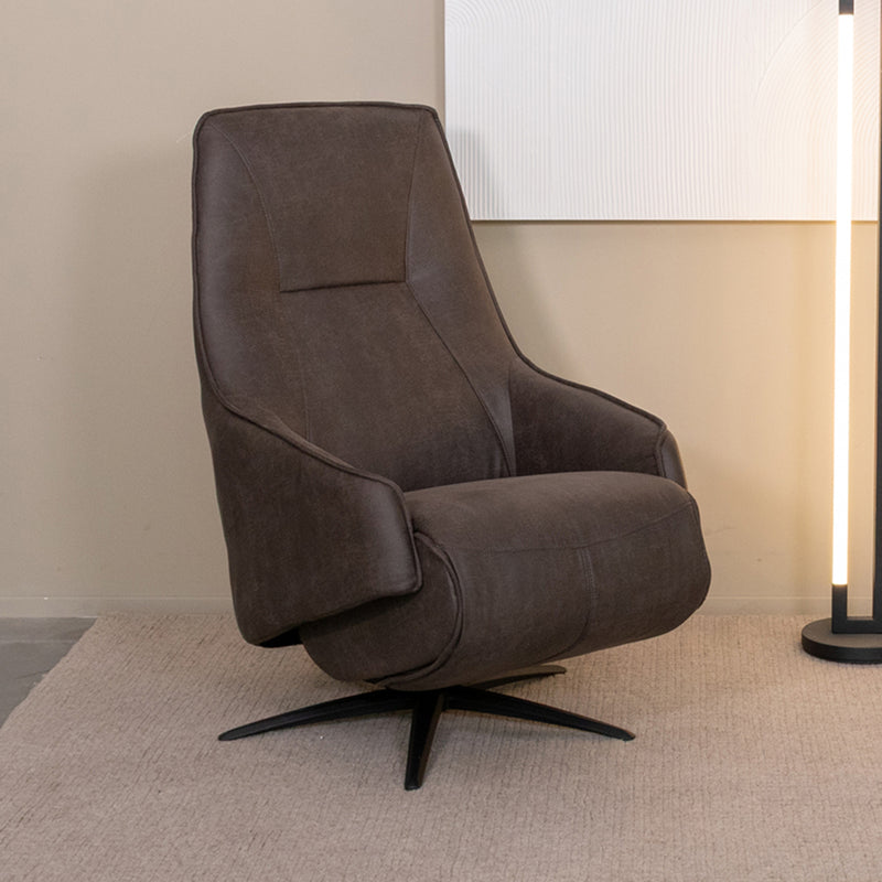 Fauteuil Odense Antraciet Kunstleder - 68x87x110 cm-Fauteuils-LABEL51