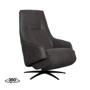 Fauteuil Odense Antraciet Kunstleder - 68x87x110 cm-Fauteuils-LABEL51