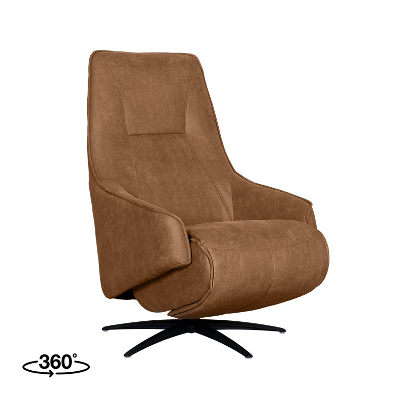 Fauteuil Odense Cognac Kunstleder 2-Motorig 68x87x110 cm-Fauteuils-LABEL51