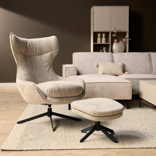 Olivia Taupe 77x85x108 cm-Eetkamerstoelen-Starfurn