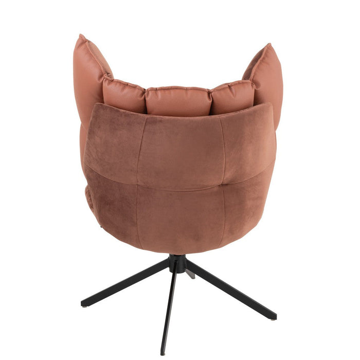 Fauteuil Oranje Metaal 73 cm 73x78x92 cm-Kussens-J-Line