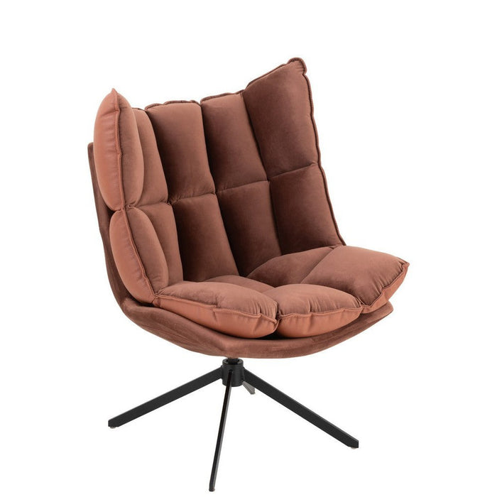 Fauteuil Oranje Metaal 73 cm 73x78x92 cm-Kussens-J-Line