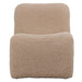 Moderne beige fauteuil van PTMD met zachte polyester bekleding in een stijlvol en minimalistisch design.