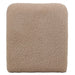 Vierkant beige fauteuilkussen van zachte polyester teddy stof voor de Oslo fauteuil.