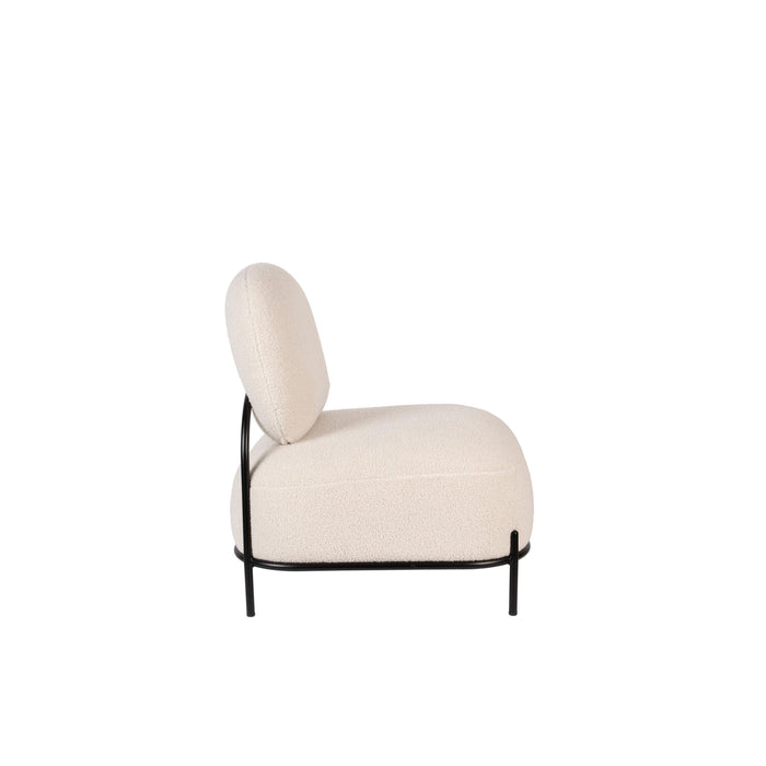 Fauteuil Polly Teddy Polyester Ivoor 71.5x66 cm