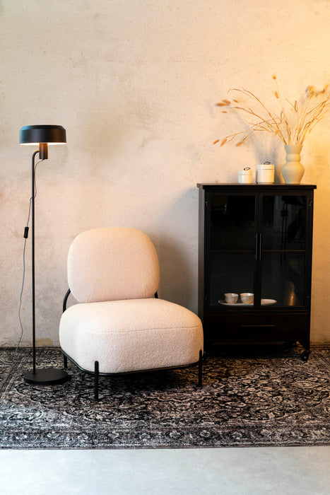 Fauteuil Polly Teddy Polyester Ivoor 71.5x66 cm-Fauteuils-Creating Home