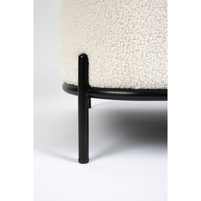 Fauteuil Polly Teddy Polyester Ivoor 71.5x66 cm-Fauteuils-Creating Home