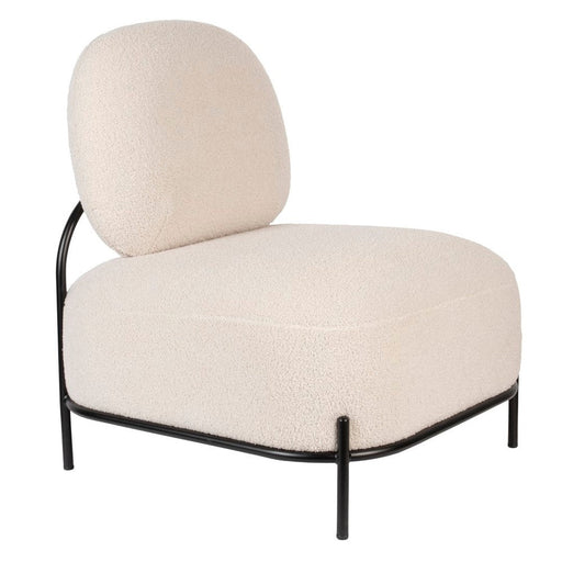 Fauteuil Polly Teddy Polyester Ivoor 71.5x66 cm-Fauteuils-Creating Home
