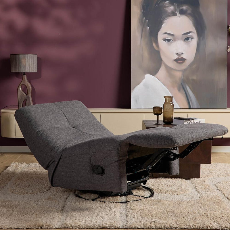 Fauteuil Relaxfauteuil Lazy Donker Grijs 78x97x90 cm-Fauteuils-Starfurn