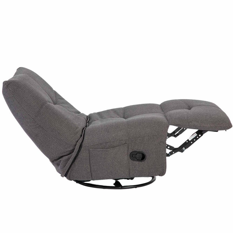 Fauteuil Relaxfauteuil Lazy Donker Grijs 78x97x90 cm-Fauteuils-Starfurn