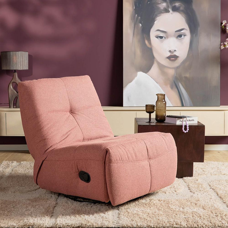 Fauteuil Relaxfauteuil Lazy Roze 78x97x90 cm-Fauteuils-Starfurn