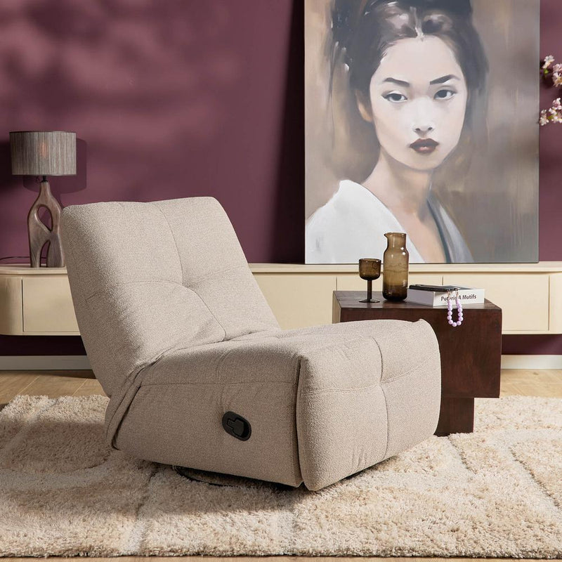 Fauteuil Relaxfauteuil Lazy Taupe 78x97x90 cm-Fauteuils-Starfurn