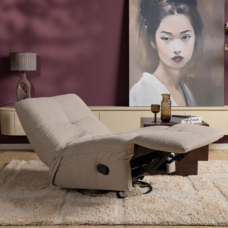 Fauteuil Relaxfauteuil Lazy Taupe 78x97x90 cm-Fauteuils-Starfurn