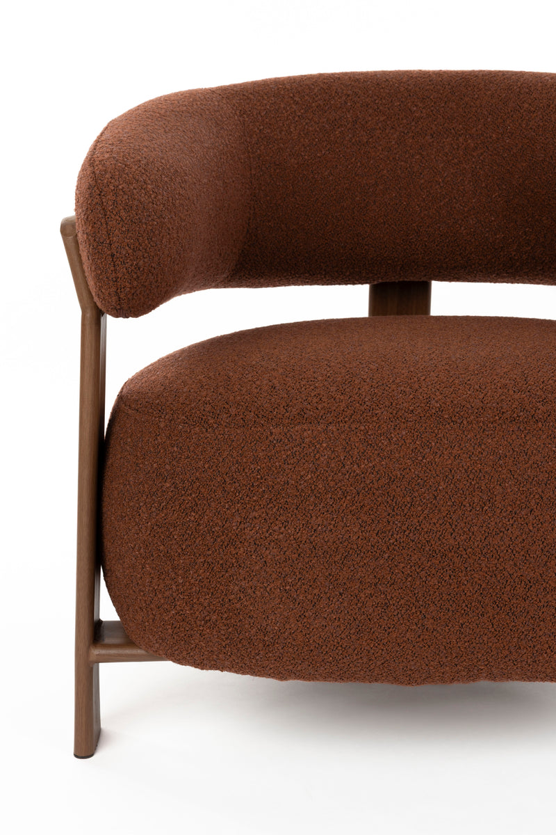 Fauteuil Robyn Polyester Rood 70.5x78 cm-Fauteuils-Creating Home