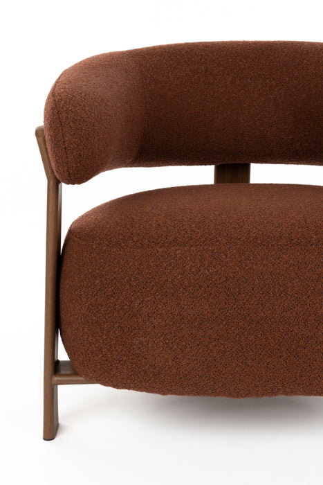 Fauteuil Robyn Polyester Rood 70.5x78 cm-Fauteuils-White Label Living