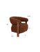 Fauteuil Robyn Polyester Rood 70.5x78 cm-Fauteuils-White Label Living