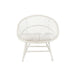 Fauteuil Rocking Stoel+Sierkussen Zayo Metaal/Reed Wit-Kussens-J-Line