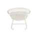 Fauteuil Rocking Stoel+Sierkussen Zayo Metaal/Reed Wit-Kussens-J-Line