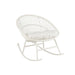 Fauteuil Rocking Stoel+Sierkussen Zayo Metaal/Reed Wit-Kussens-J-Line
